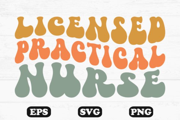 Practical Nurse Retro Wavy Svg Designs for Crafts