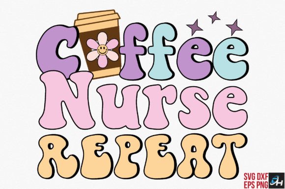 Retro Nurse Coffee Graphics for Crafts