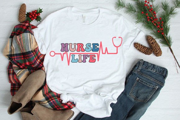 Retro Nurse Life SVG: Graphics for Crafts