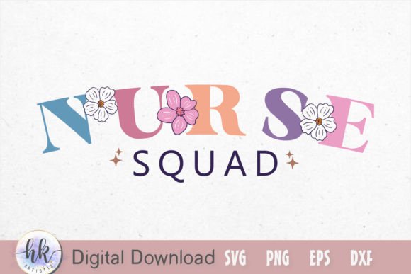 Retro Nurse Squad SVG for Crafts and Graphics