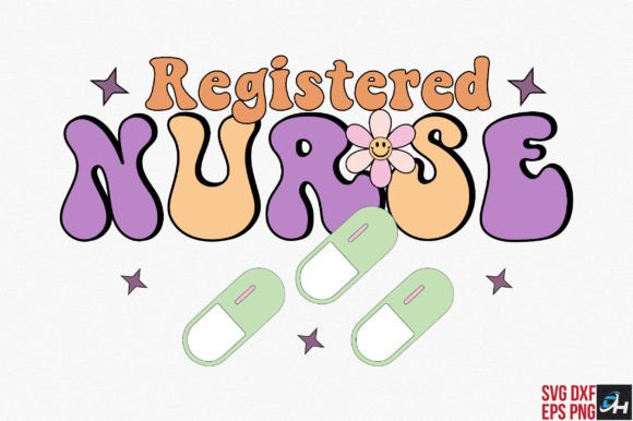 Retro Registered Nurse PNG SVG: Graphics for Crafts
