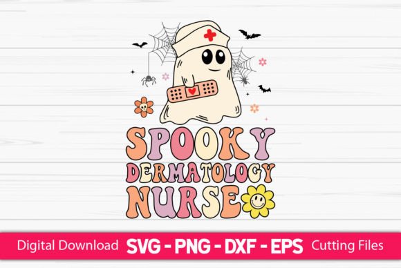 Spooky Dermatology Nurse Graphics for Crafts