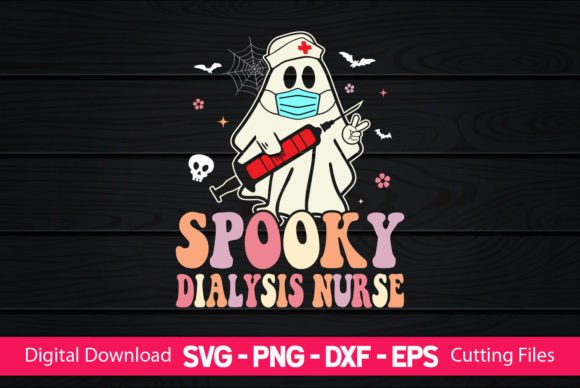 Spooky Dialysis Nurse Graphics for Crafts