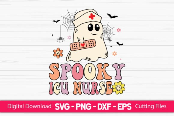 Spooky ICU Nurse Graphics for Crafts
