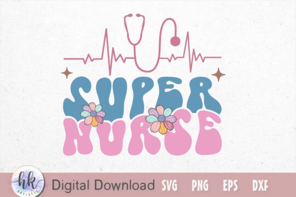 Super Nurse Retro SVG: Graphics for Crafts
