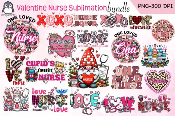 Valentine Nurse Sublimation: Graphics for Crafts