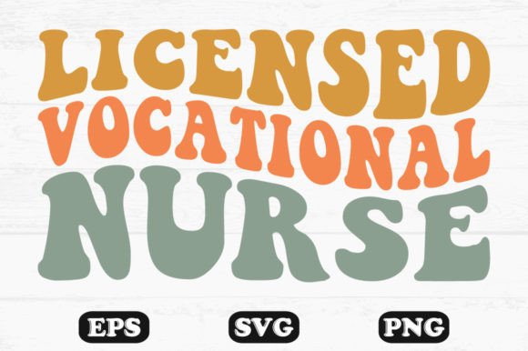 Vocational Nurse Retro Wavy Svg: Crafts Graphics